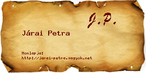 Járai Petra névjegykártya